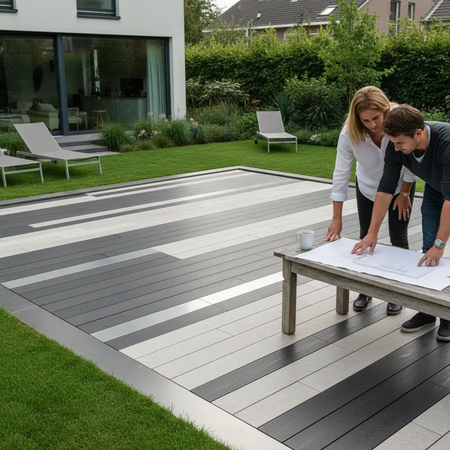 Begehbare Poolabdeckung als Terrasse: Top-Systeme & Kosten - Photo Begehbare Poolabdeckung als Terrasse mit modernen Materialien in Gartenumgebung