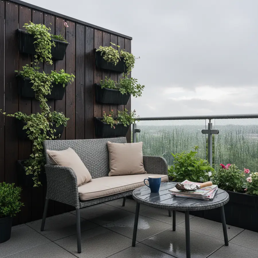 Meine kleine Terrasse gestalten mit wetterfesten Möbeln und vertikaler Bepflanzung