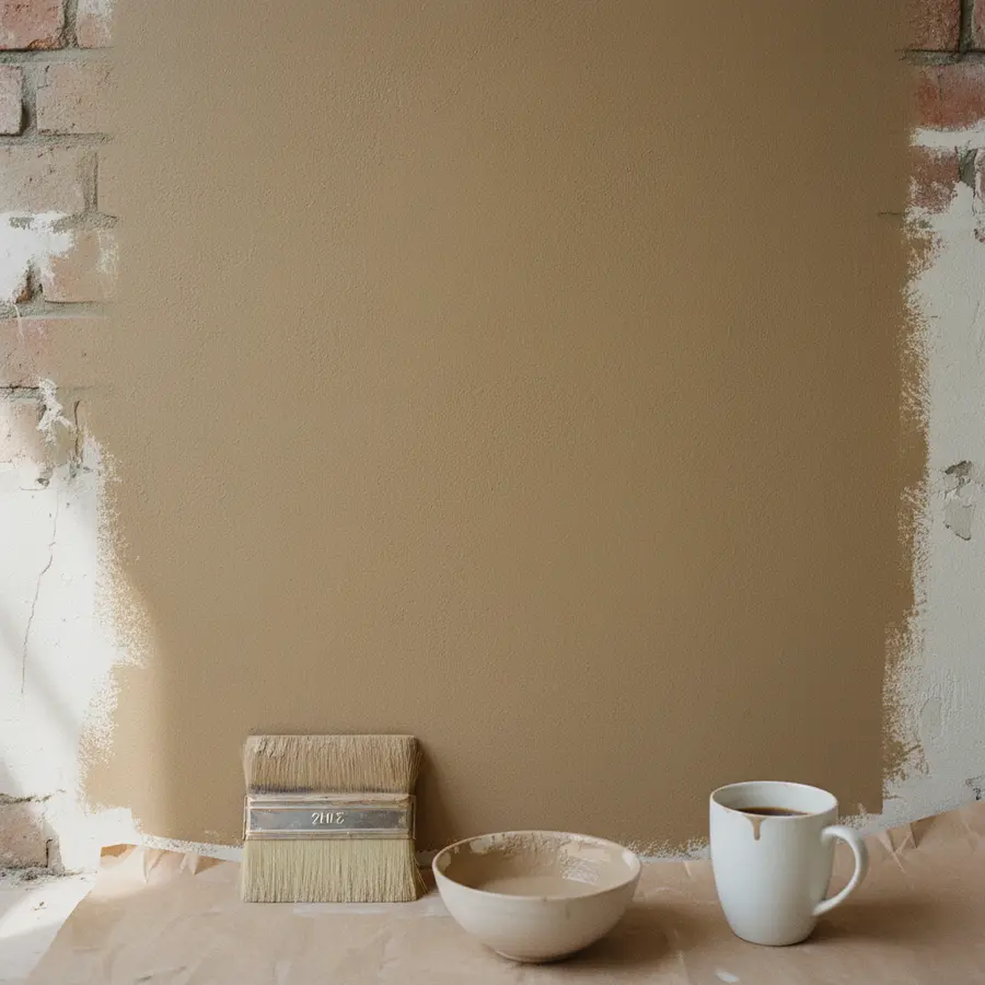 Natürliche Wandgestaltung: Was die Lehmfarben Palette wirklich ausmacht - Photo Nahaufnahme einer Wand mit natürlicher Lehmfarben-Palette für natürliche Wandgestaltung