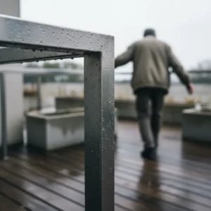terrasse aus metall