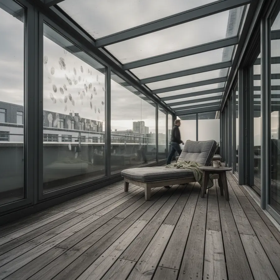 terrassen glasschiebedach