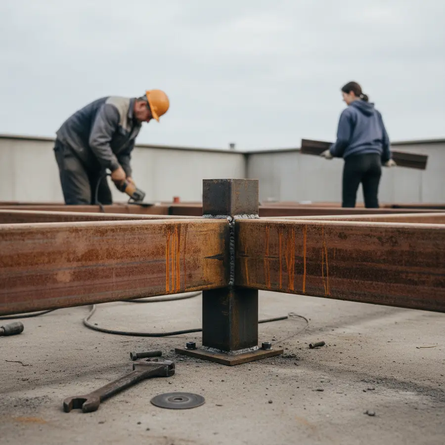 terrassen stahlkonstruktion